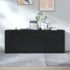 vidaXL 3-tlg. Sideboard Schwarz Holzwerkstoff