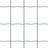vidaXL Zaun mit Pfosten Gr&uuml;n 1 x 25 m Stahl und PVC