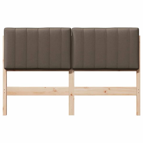 vidaXL Gepolstertes Kopfteil mit Kopfteil Braun und Taupe 140 cm