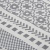 vidaXL Teppich Grau und Wei&szlig; 80x150 cm Baumwolle