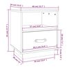 vidaXL Nachttische 2 Stk. Schwarz 40x34x45 cm Massivholz Kiefer