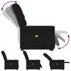 vidaXL Massagesessel mit Aufstehhilfe Schwarz Stoff