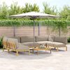 vidaXL Sofa Set mit Kissen Uni 6 pcs Taupe Massivholz Akazie