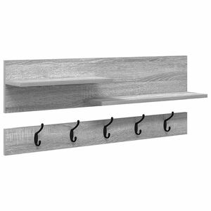 vidaXL Wandmontierter nachttisch Graues Sonoma 90 x 15 x 36 cm