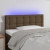vidaXL LED Kopfteil Dunkelbraun 80x5x78/88 cm Stoff