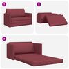 vidaXL Schlafsofa 110cm Weinrot Stoff