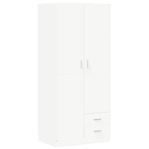 vidaXL Kleiderschrank Wei&szlig; 80x52x180 cm Holzwerkstoff