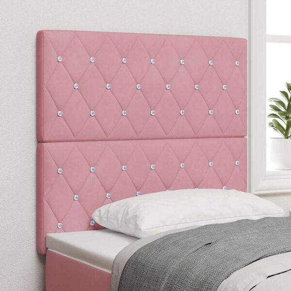 vidaXL Kopfteil mit Kopfteil Rosa 90 cm Kunstleder