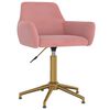 vidaXL Esszimmerst&uuml;hle 2 Stk. Drehbar Rosa Samt