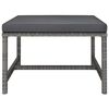 vidaXL 12-tlg. Garten-Lounge-Set mit Kissen Poly Rattan Grau