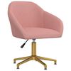vidaXL Esszimmerst&uuml;hle 6 Stk. Drehbar Rosa Samt
