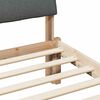 vidaXL Bettgestell Braun und Dunkelgrau 90 x 190 cm Massivholz Kiefer