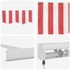 vidaXL Einziehbare Markise Rot und Wei&szlig; 350 x 250 cm Stoff und Metall