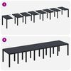 vidaXL Gartentisch Anthrazit 400 x 100 x 73 cm Poly-Rattan