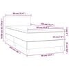 vidaXL Boxspringbett mit Matratze Dunkelgr&uuml;n 90x200 cm Samt