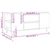 vidaXL Couchtisch Braun Eichen-Optik 102x44,5x50 cm Holzwerkstoff