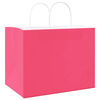 vidaXL Papiertragetaschen 250 Stk. mit Henkeln Rosa 32x22x24 cm