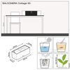 LECHUZA Pflanzgef&auml;&szlig; BALCONERA Cottage 50 ALL-IN-ONE Granitgrau