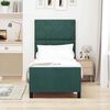 vidaXL Boxspringbett mit Kopfteil Dunkelgr&uuml;n 80 x 200 cm Samt