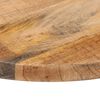 vidaXL Tischplatte &Oslash; 50x3,8 cm Rund Raues Massives Mangoholz