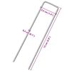 vidaXL Bodenanker U-Form 25 Stk. 15x3,5 cm Verzinkter Stahl