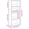 vidaXL B&uuml;cherregal Altholz-Optik 60x30x152 cm Holzwerkstoff