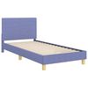 vidaXL Kinderbettgestell mit Kopfteil Jeans blau 90 x 190 cm Stoff