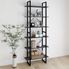 vidaXL Standregal Hoch Grau 80x30x210 cm Massivholz Kiefer