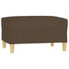 vidaXL 3-Sitzer-Sofa mit Hocker Braun 210 cm Stoff
