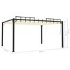 vidaXL Pergola mit Lamellendach 3x4 m Creme Stoff und Aluminium