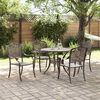 vidaXL Garten Essgruppe 5 pcs Bronze 90 x 90 x 75 cm Gussaluminium