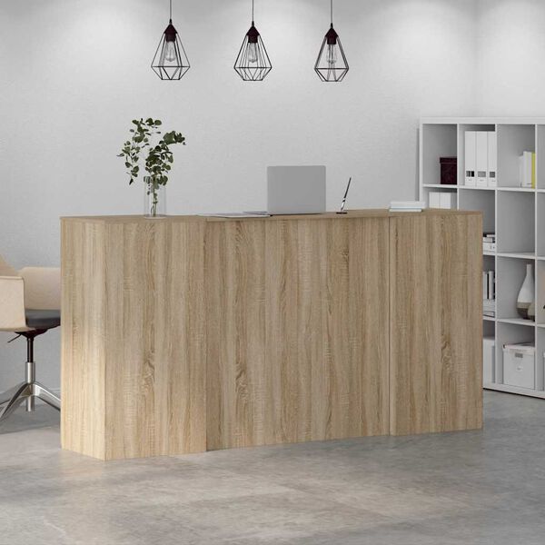 vidaXL Empfangstheke Sonoma-Eiche 200x50x103,5 cm Holzwerkstoff