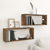 vidaXL W&uuml;rfelregale 2 Stk. R&auml;uchereiche 60x15x23 cm Holzwerkstoff