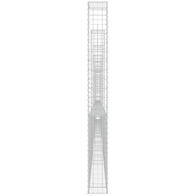 vidaXL Gabionenkorb U-Form mit 8 Säulen Eisen 860x20x200 cm