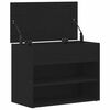 vidaXL Schuhbank Schwarz Eichen-Optik 60 x 30 x 45 cm Holzwerkstoff