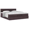 vidaXL Ottoman-Bett mit Matratze Dunkelbraun 180x200 cm Stoff