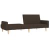 vidaXL Schlafsofa 2-Sitzer mit Fu&szlig;hocker Dunkelbraun Stoff