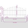 vidaXL Gartenzaun 7 pcs Wei&szlig; 170 x 140 cm Pulverbeschichteter Stahl
