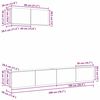 vidaXL TV-Schrankset 3 pcs Schwarz Eichen-Optik Holzwerkstoff