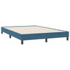 vidaXL Boxspringbett mit Matratze Dunkelblau 140x220 cm Samt
