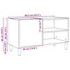 vidaXL Plattenschrank Artisan-Eiche 84,5x38x48 cm Holzwerkstoff