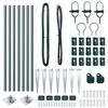 vidaXL Zaunpfosten 7 pcs Gr&uuml;n Stahl