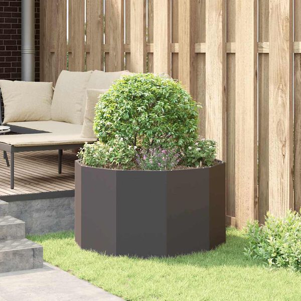 vidaXL Pflanzk&uuml;bel Schwarz 90 x 90 x 50 cm Stahl