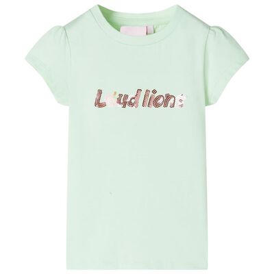 Kinder-T-Shirt mit Flügelärmeln Zartgrün 140