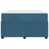 vidaXL Bettgestell mit Matratze mit Matratze Blau 120 x 190 cm Samt
