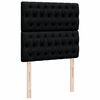 vidaXL Boxspringbett mit Matratze Schwarz 90x190 cm Stoff