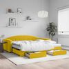 vidaXL Tagesbett Ausziehbar mit Schubladen Gelb 100x200 cm Samt