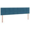 vidaXL Bett mit Stauraum und LED mit LED Dunkelblau 200 x 200 cm Samt