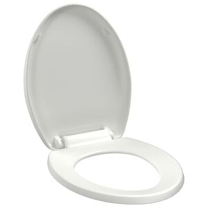 vidaXL Toilettensitz mit Absenkautomatik und Quick-Release-Design Wei&szlig;