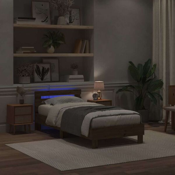 vidaXL Bettgestell Artisan-Eiche 90 x 200 cm Holzwerkstoff